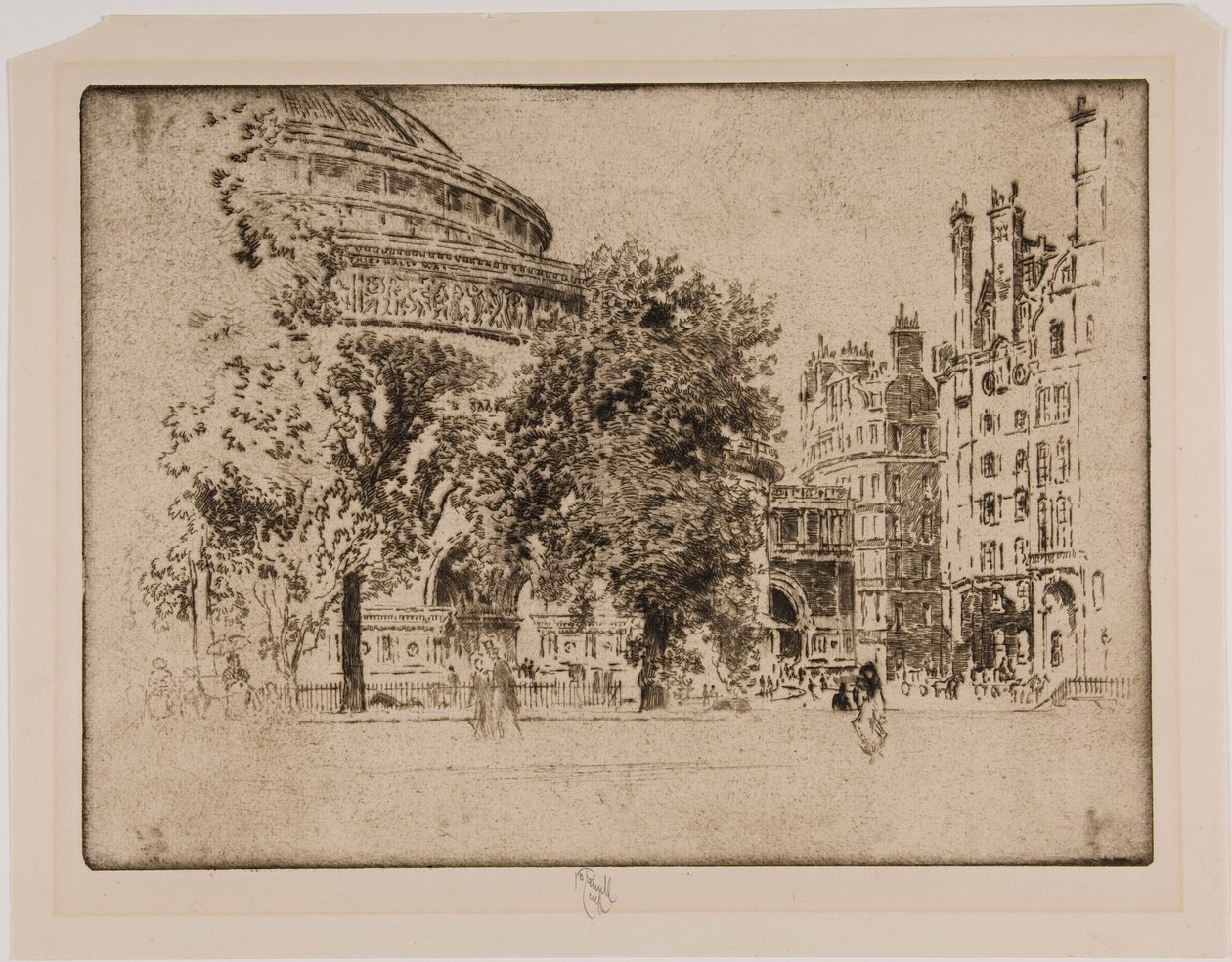 Albert Hall, Londýn od Joseph Pennell
