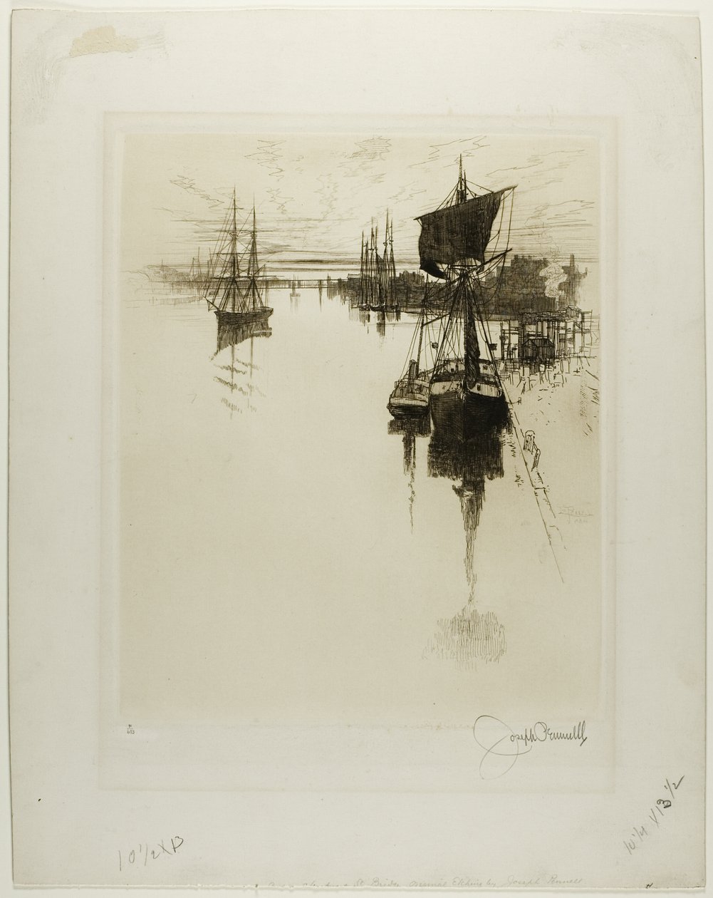 Pod mostem Chestnut Street Bridge, Philadelphia od Joseph Pennell