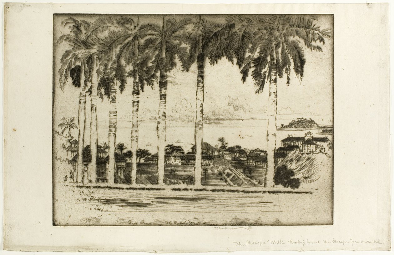 Bishops Walk, Ancon Hill, Panama od Joseph Pennell
