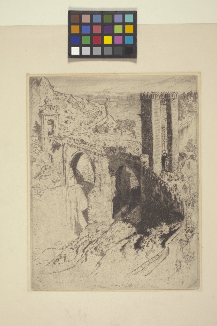 Bridge of Alcantara (leptání) od Joseph Pennell