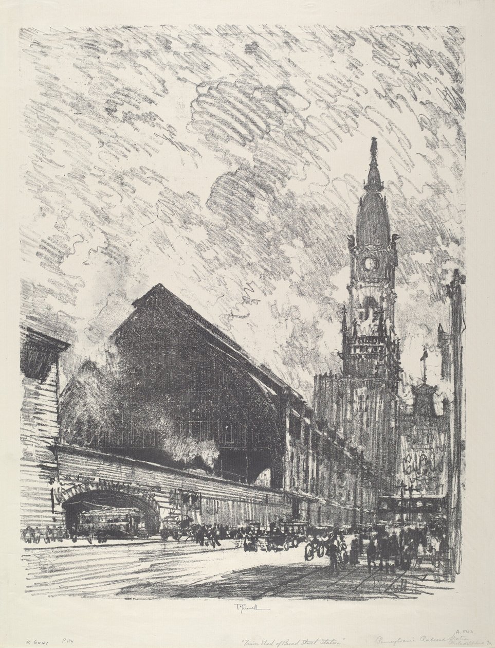Stanice Broad St., 1912. od Joseph Pennell