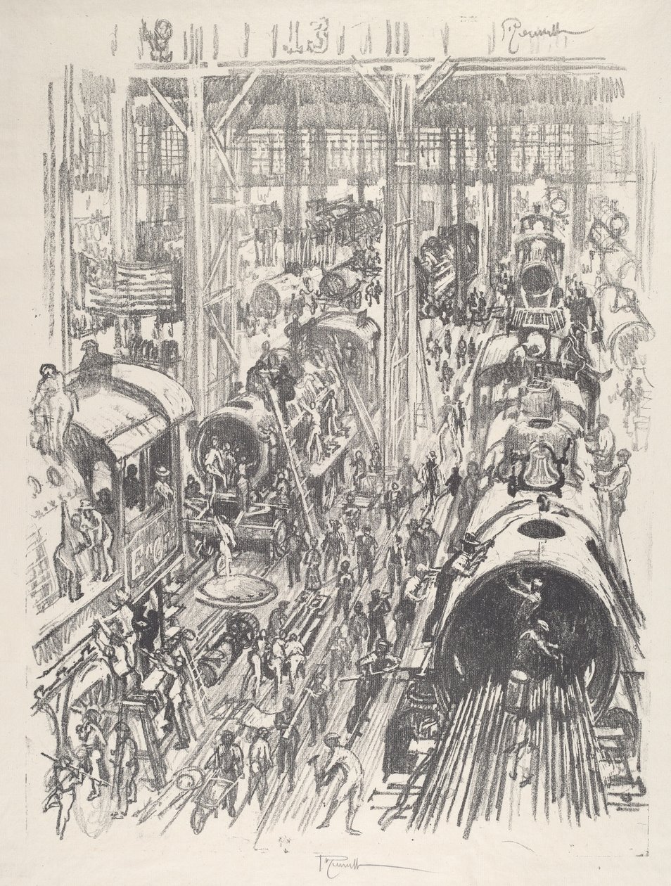 Stavební motory pro spojence, 1917. od Joseph Pennell
