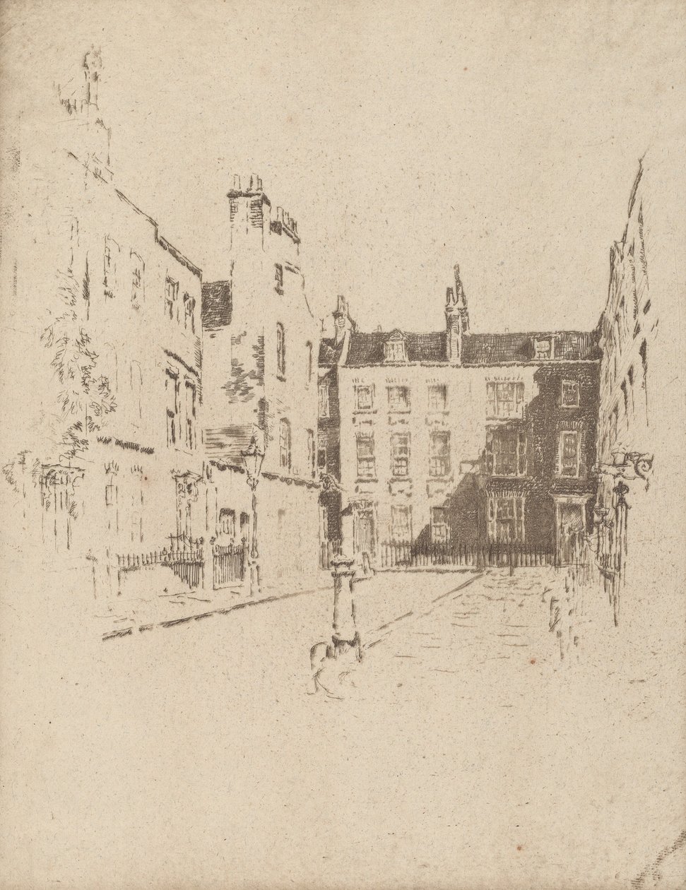 Cowley Street, Westminster, 1906. od Joseph Pennell