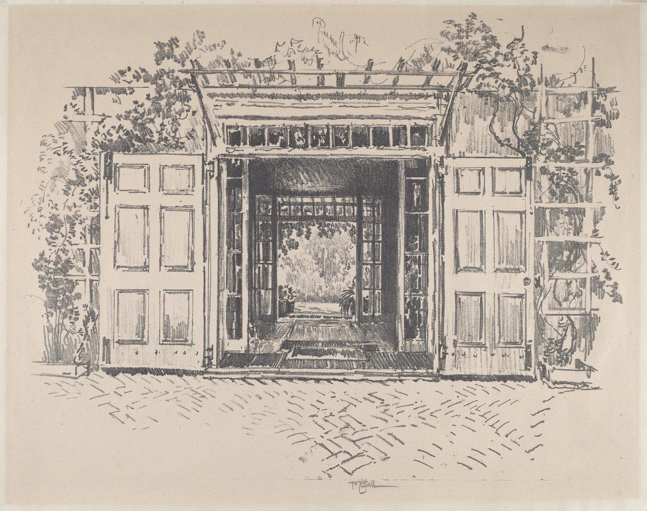 Doorway, Wyck, 1912. od Joseph Pennell