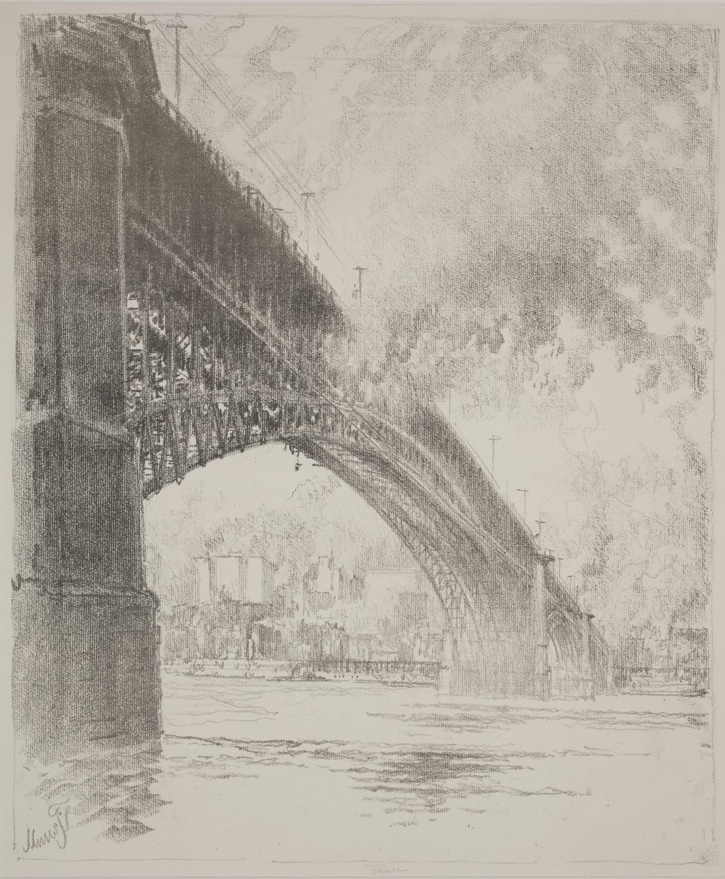 East Bridge, St Louis od Joseph Pennell