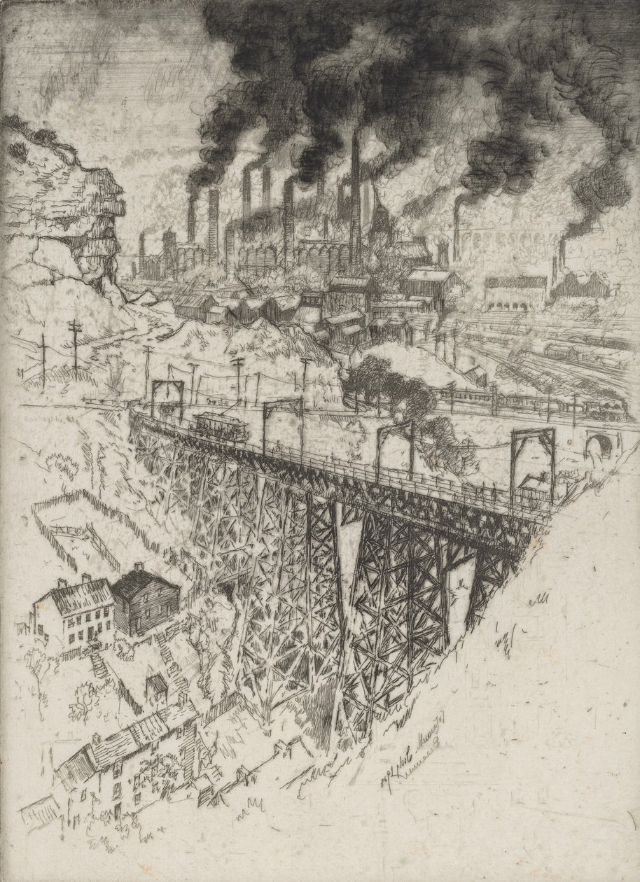 Edgar Thomson Works, Bessemer, 1909. od Joseph Pennell
