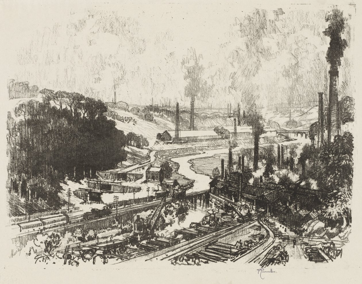 Anglické válečné dílo: Munition Works od Joseph Pennell