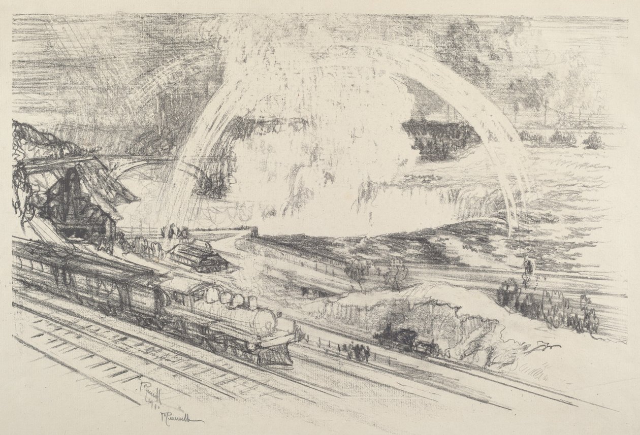 Falls Station, Niagara od Joseph Pennell
