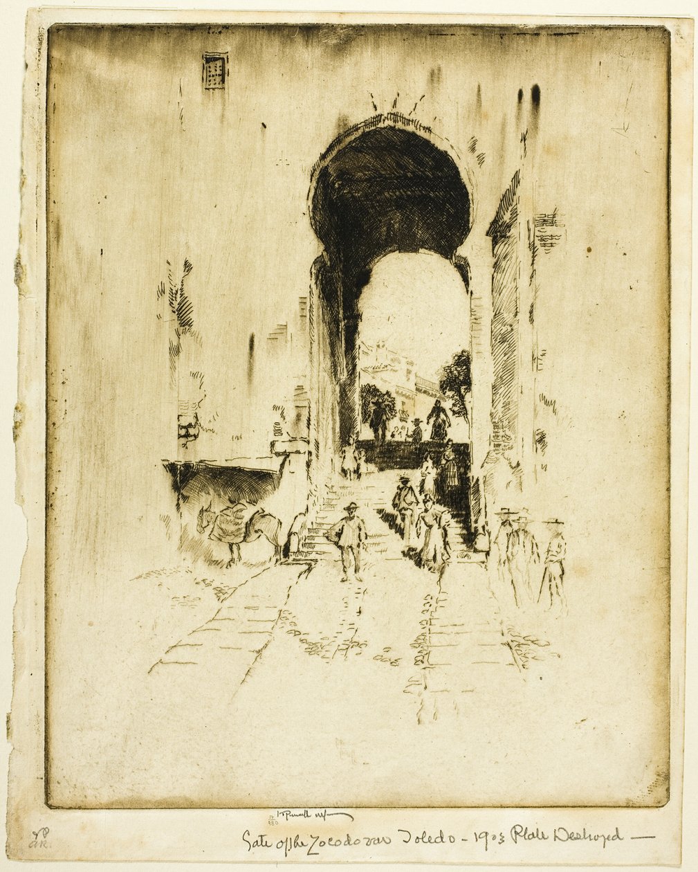 Brána Zocodover, Toledo od Joseph Pennell