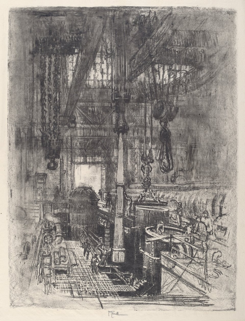 Gun Pit, č.II od Joseph Pennell