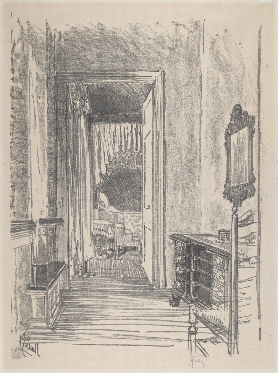 Chodba do ložnice, Stenton, 1912. od Joseph Pennell