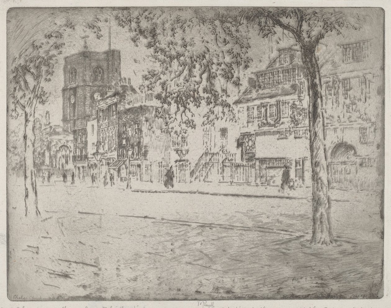 Dům, kde Whistler zemřel, 1904. od Joseph Pennell