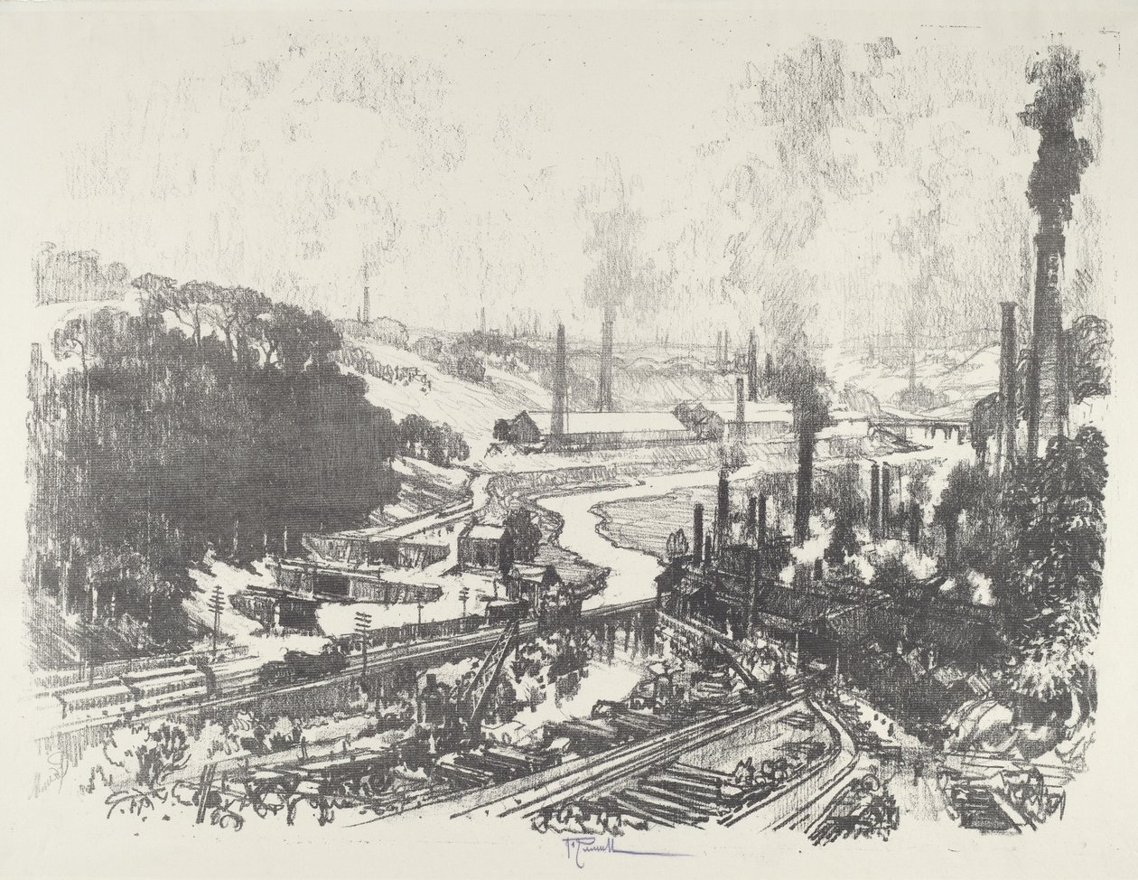 Muniční závody, 1916. od Joseph Pennell