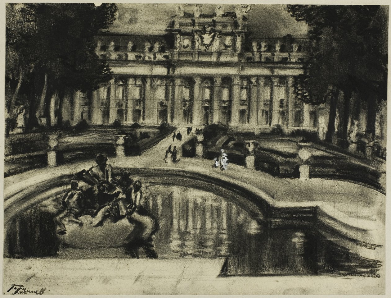 Palác La Granja od Joseph Pennell