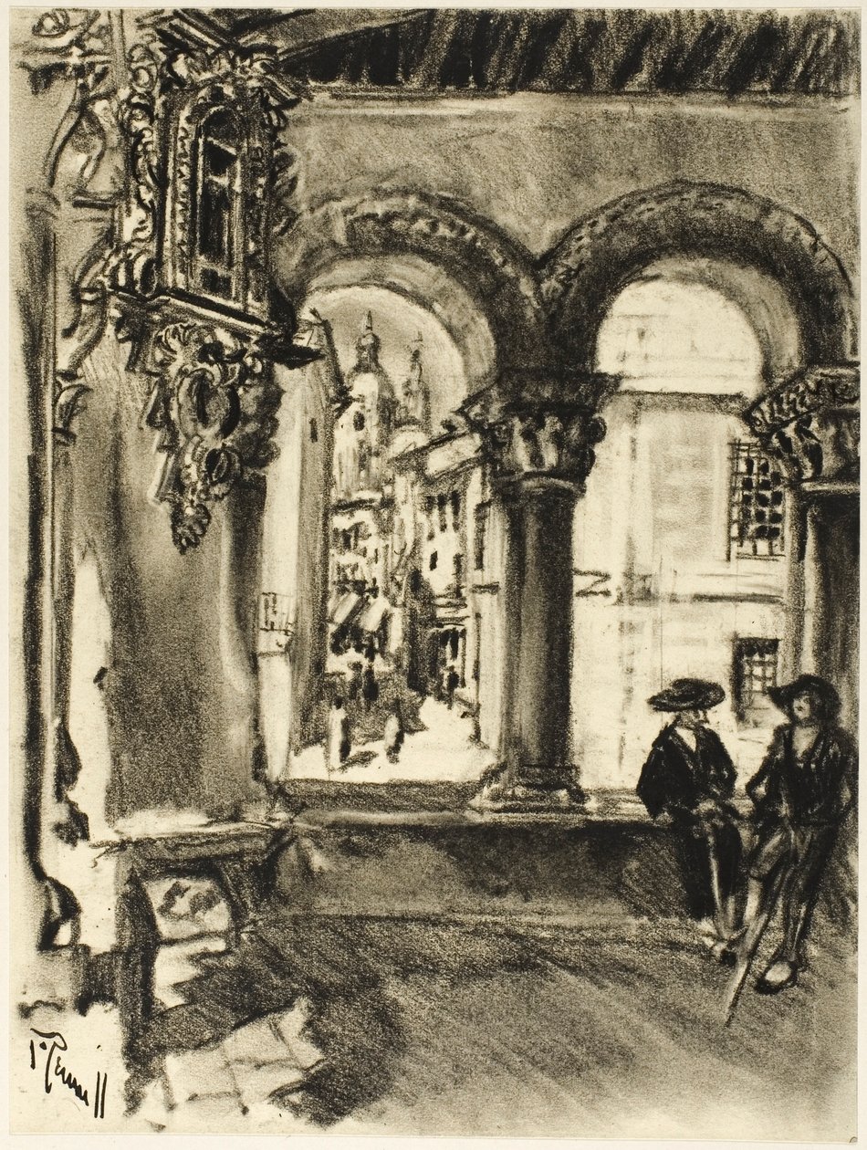 Portico San Martin, Segovia od Joseph Pennell