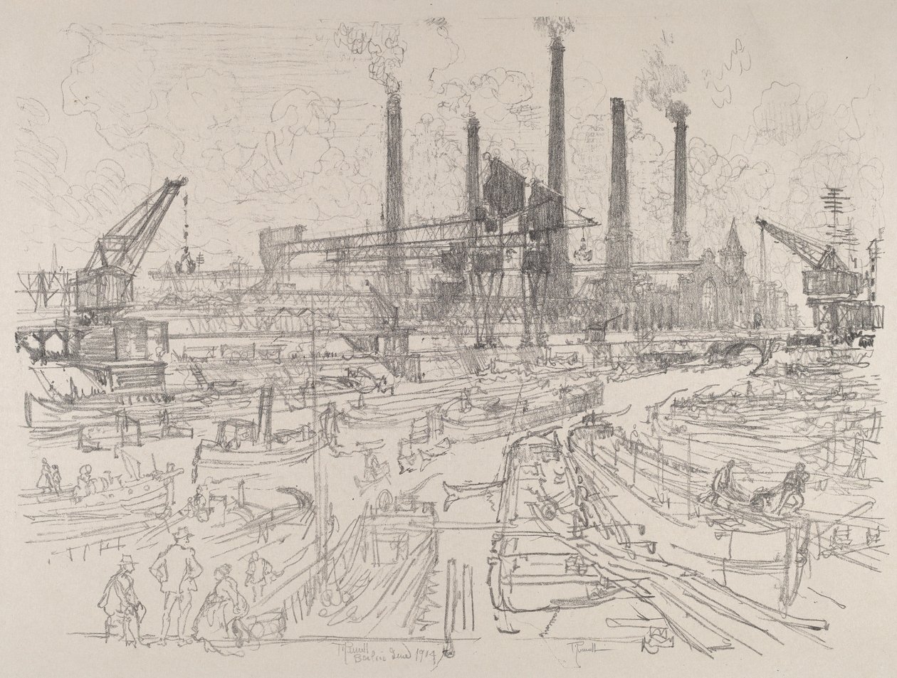 Power-House, Berlín, 1914. od Joseph Pennell