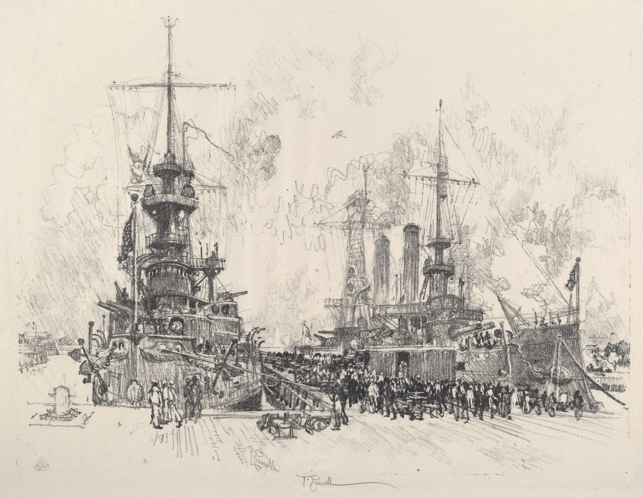Znovu připraven k provozu, 1917. od Joseph Pennell