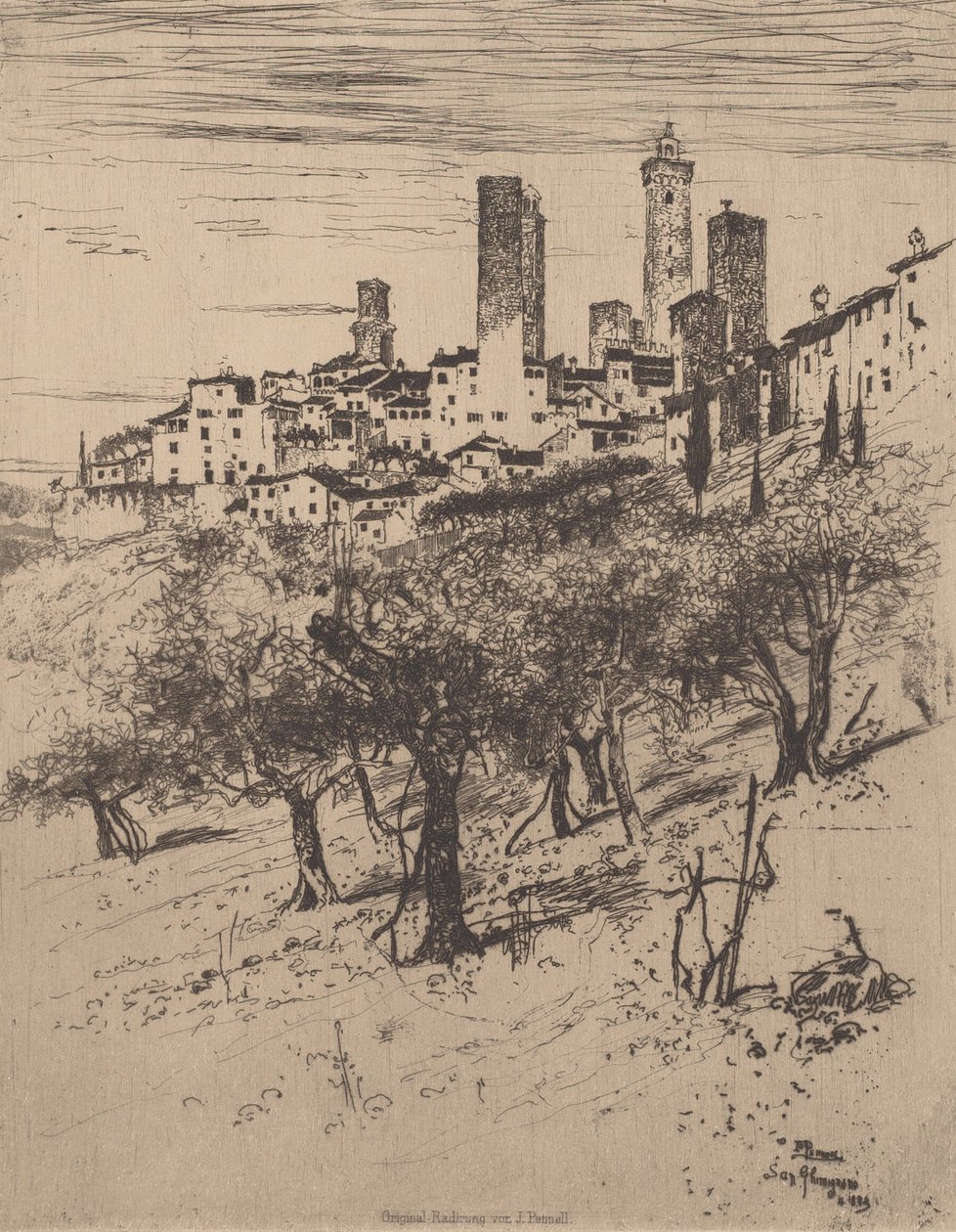San Gimignano, 1883. od Joseph Pennell
