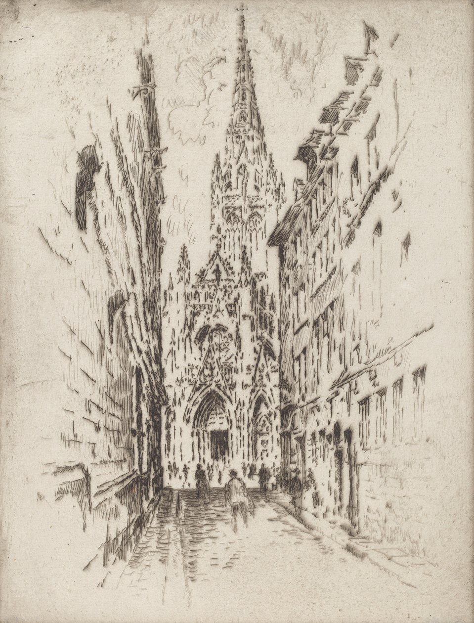 San Maclou, Rouen, 1907. od Joseph Pennell