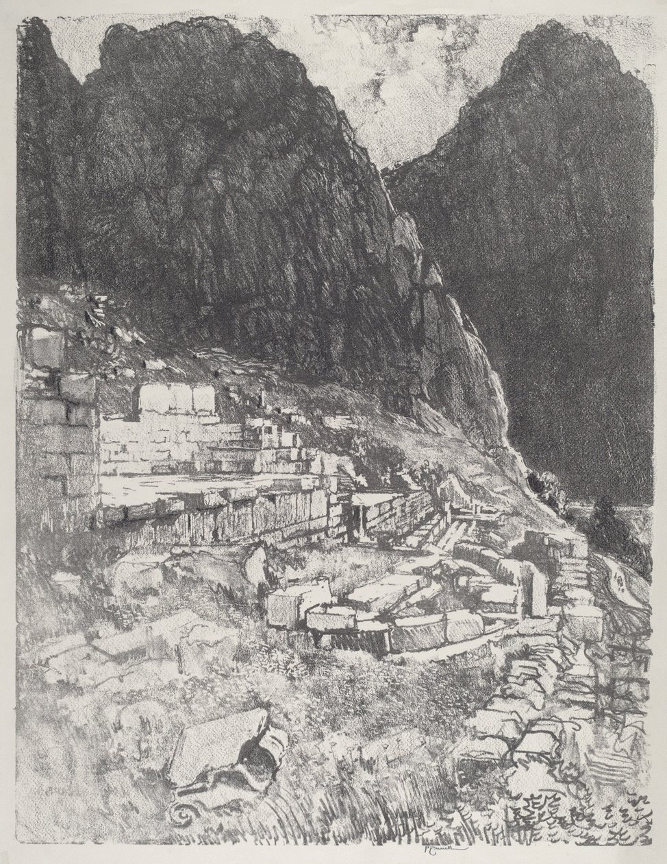 Seats of the Mighty, Delphi, 1913. od Joseph Pennell
