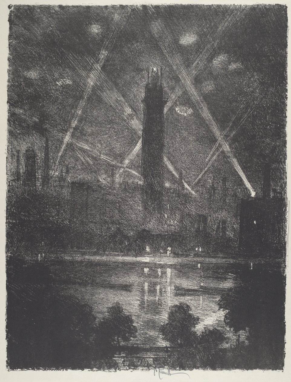 Výstřel, 1916. od Joseph Pennell