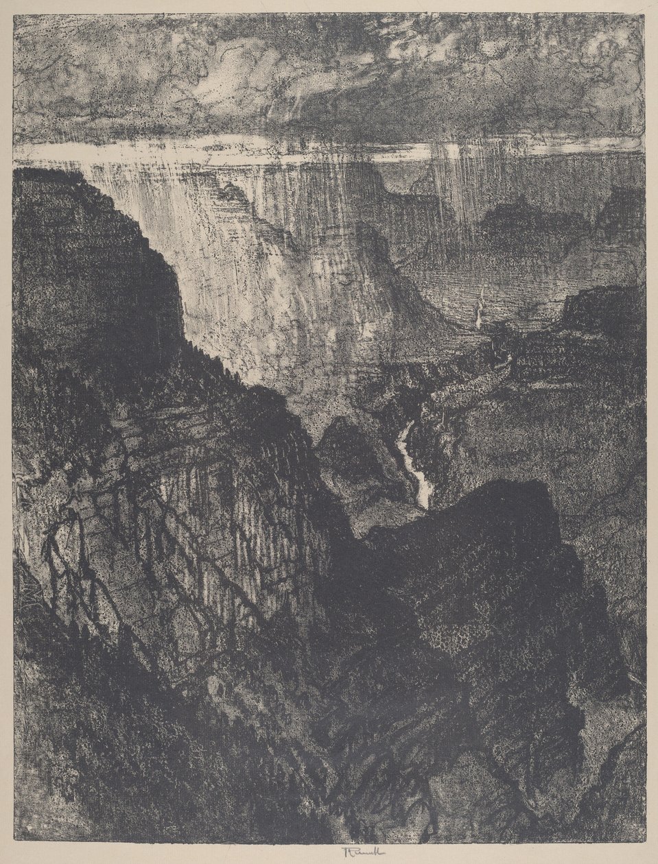 Bouře v Grand Canyonu, 1912. od Joseph Pennell