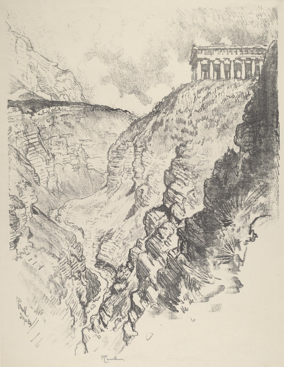 Chrám nad kánonem, Segesta od Joseph Pennell