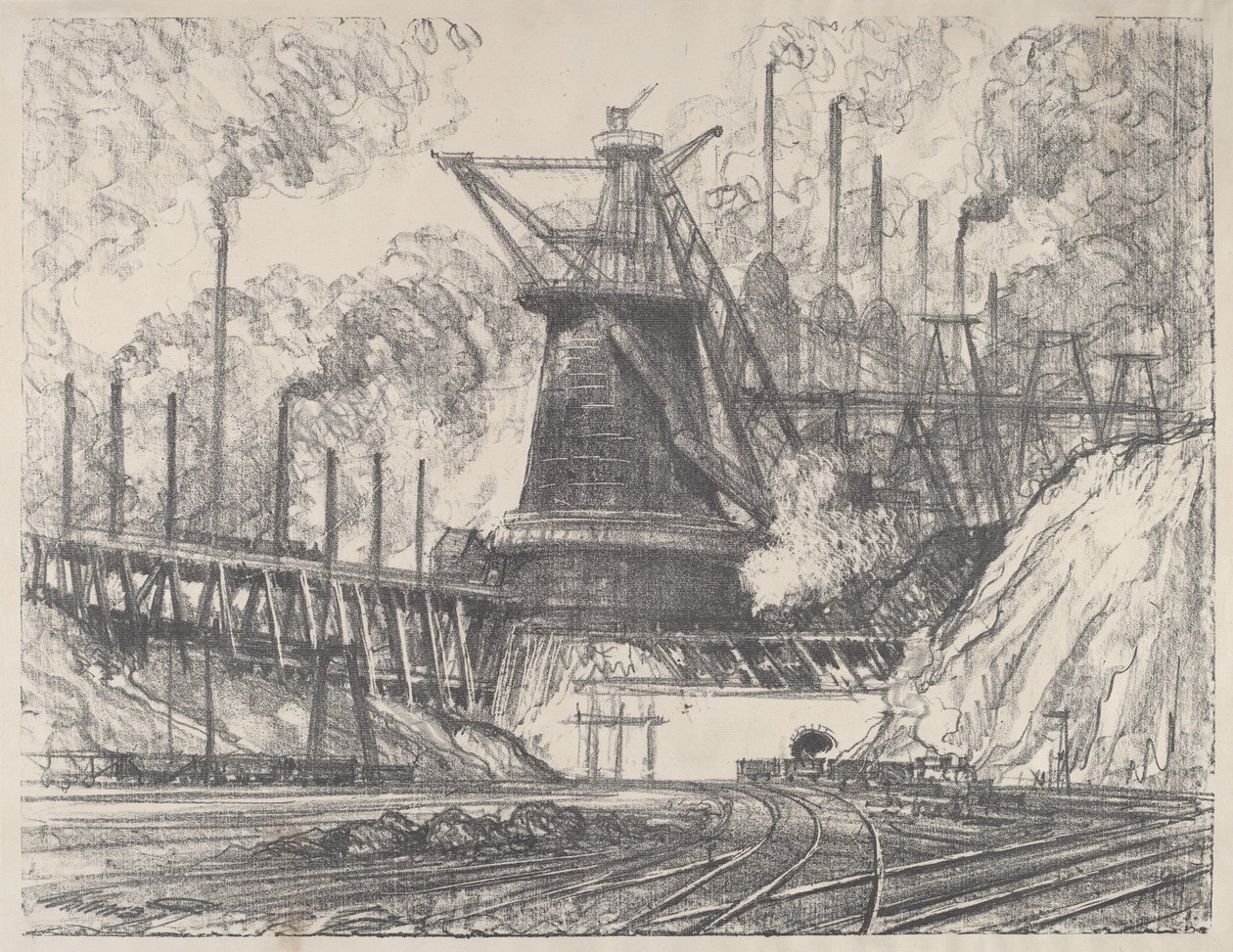 Velký mlýn, Gary, Indiana od Joseph Pennell