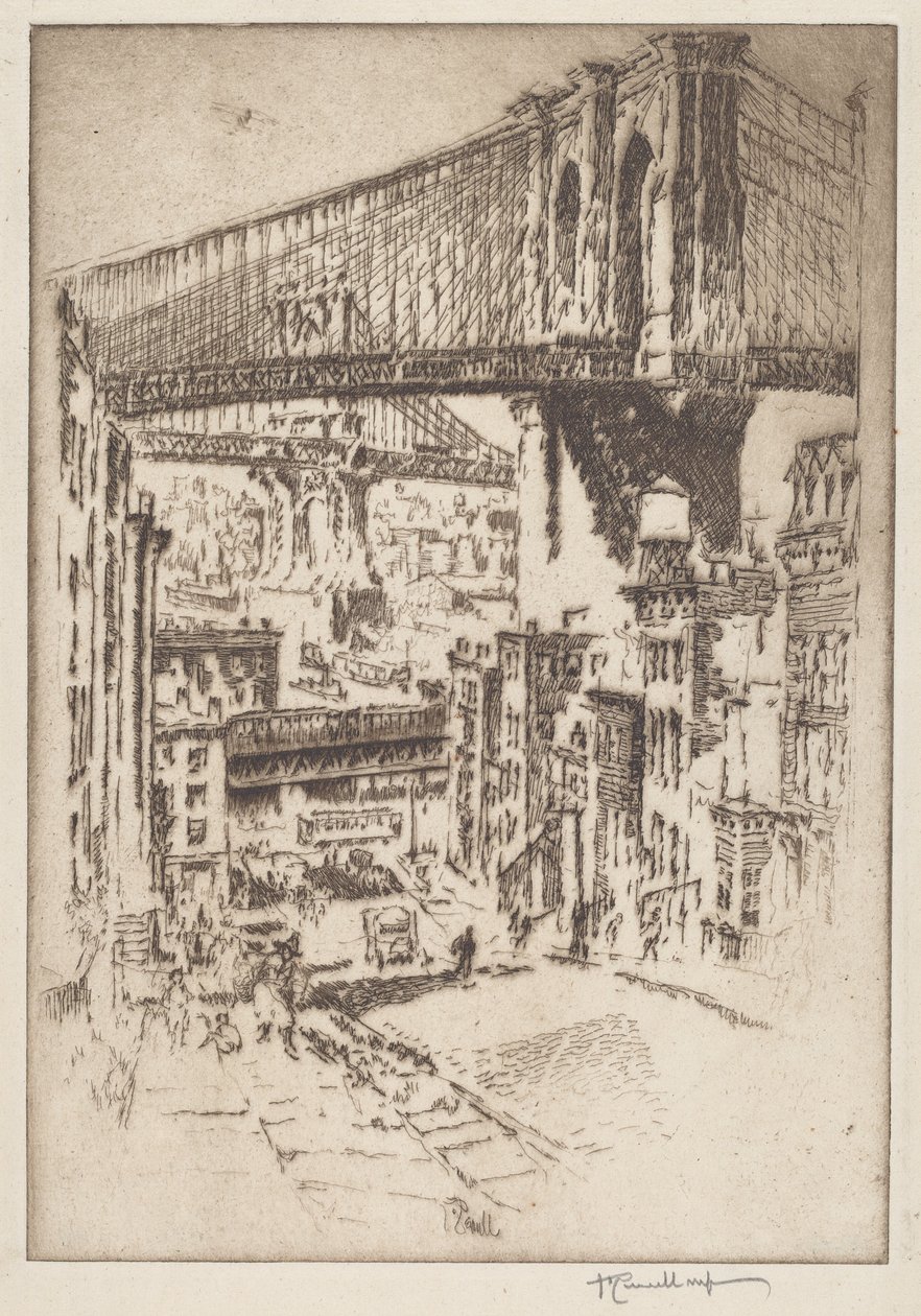 The Bridges z Brooklynu od Joseph Pennell