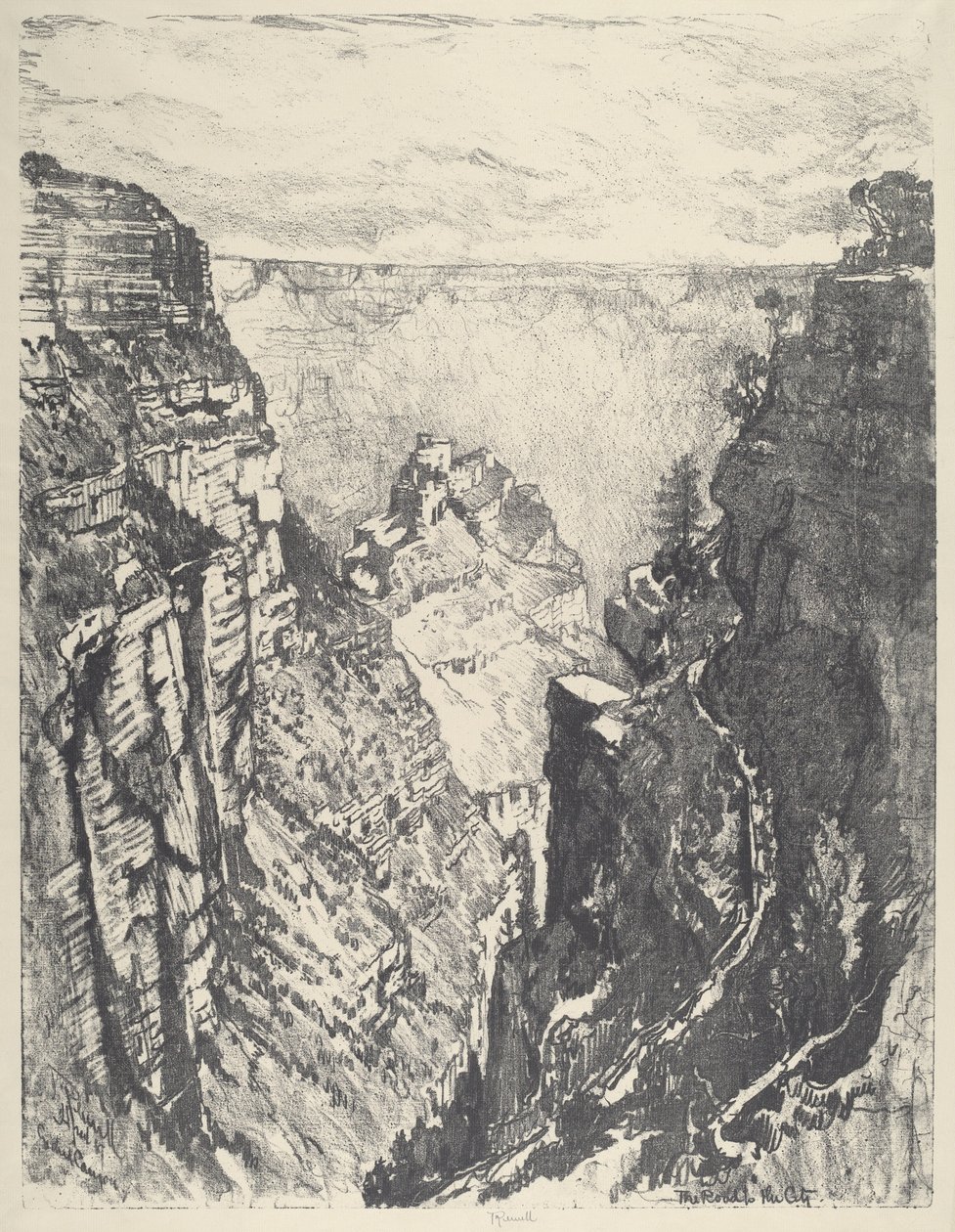 The Bright Angel Trail od Joseph Pennell