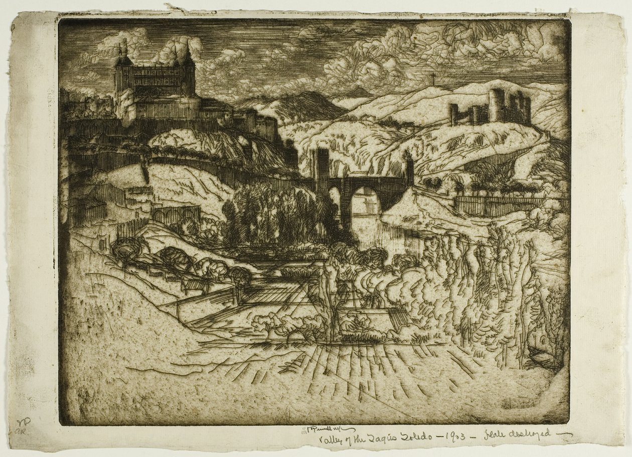 Hrady, Toledo od Joseph Pennell