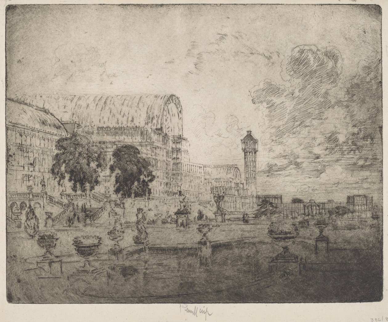 Křišťálový palác od Joseph Pennell