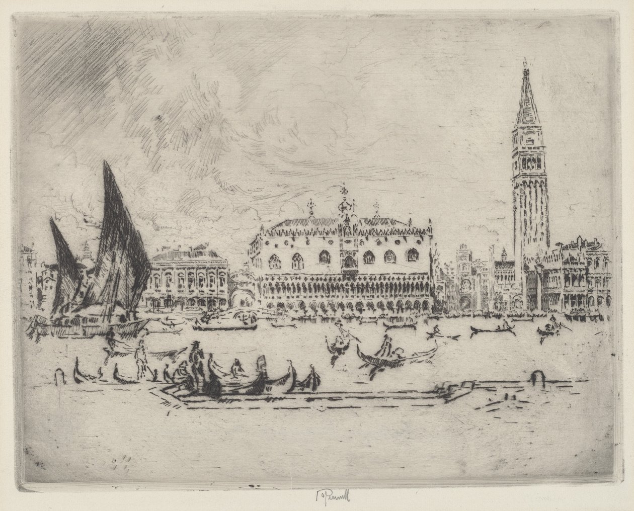 Dóžecí palác od Joseph Pennell