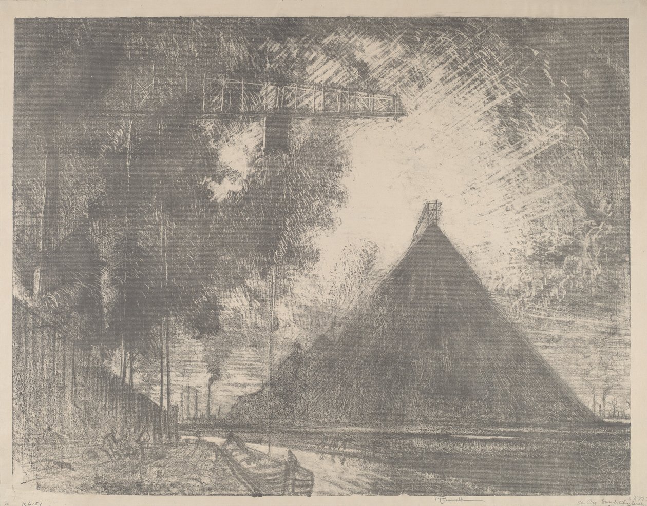Skládka, Charleroi od Joseph Pennell