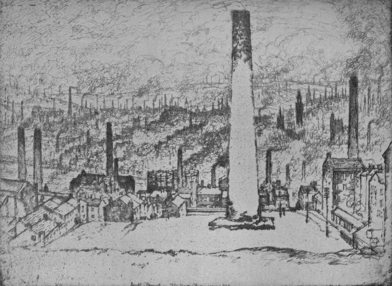 The Great Stack, Bradford, 1909 od Joseph Pennell