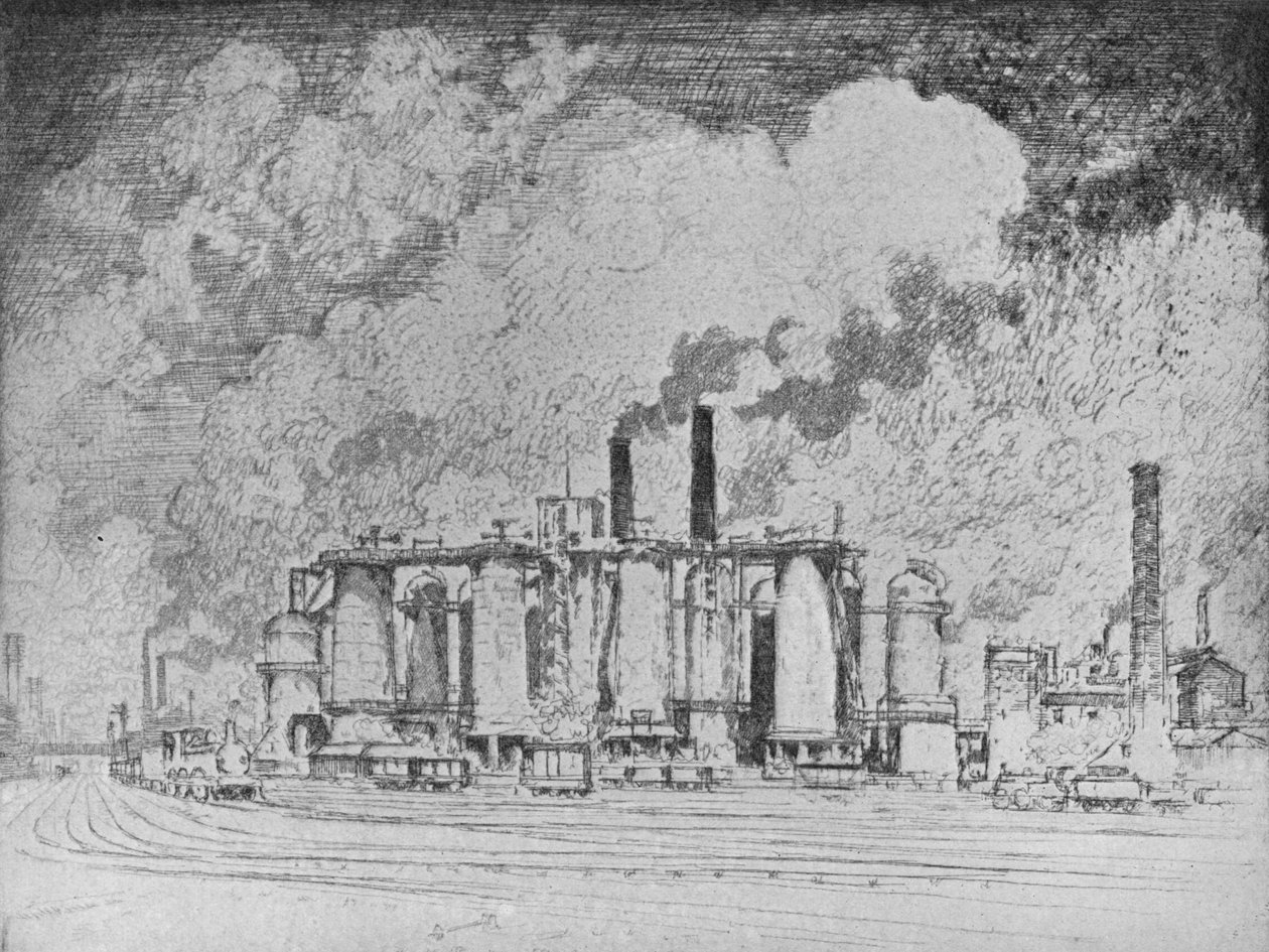 Velký bílý mrak, Leeds., c1910 od Joseph Pennell