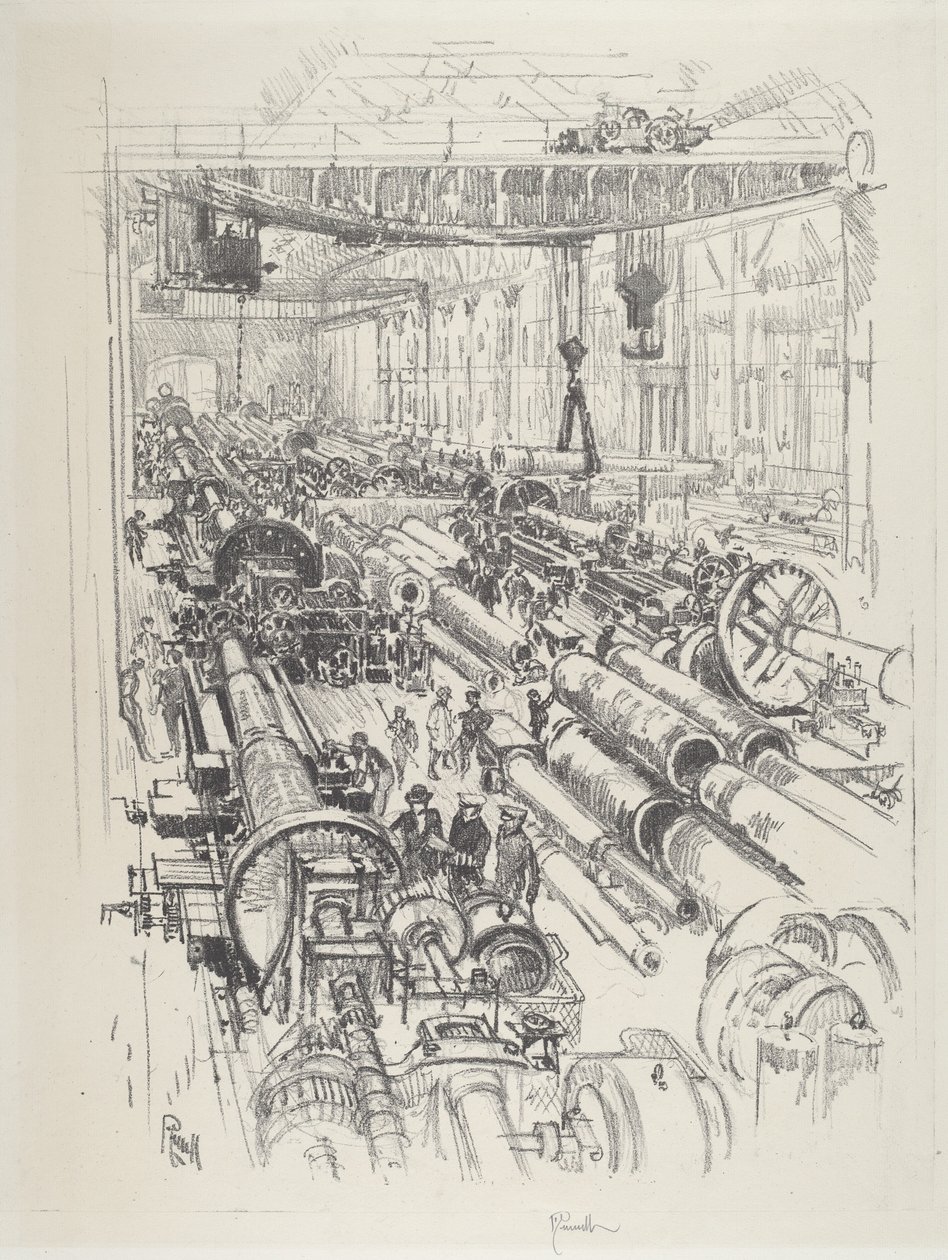 Obchod se zbraněmi, 1916. od Joseph Pennell