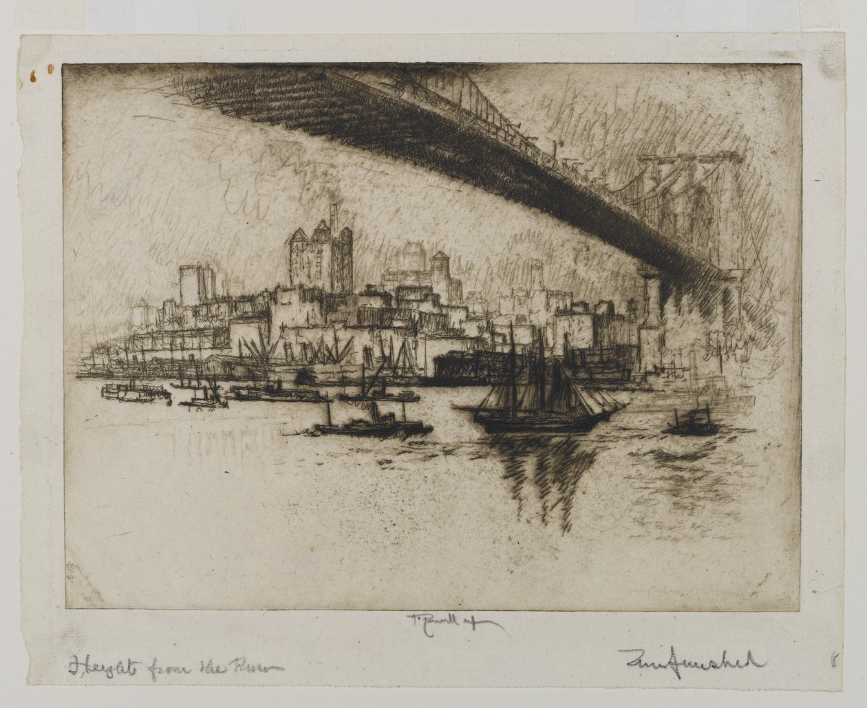 The Heights, Brooklyn, 1924 od Joseph Pennell