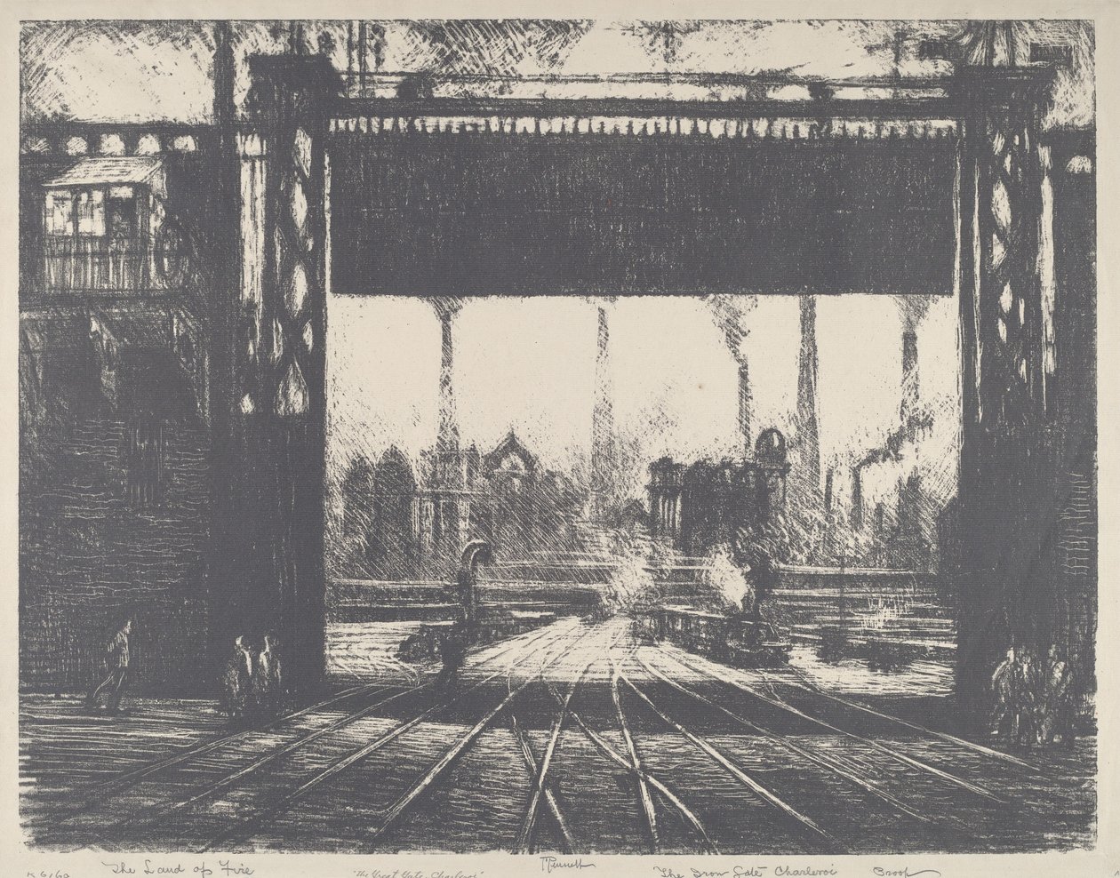 Železná brána, Charleroi, 1911. od Joseph Pennell