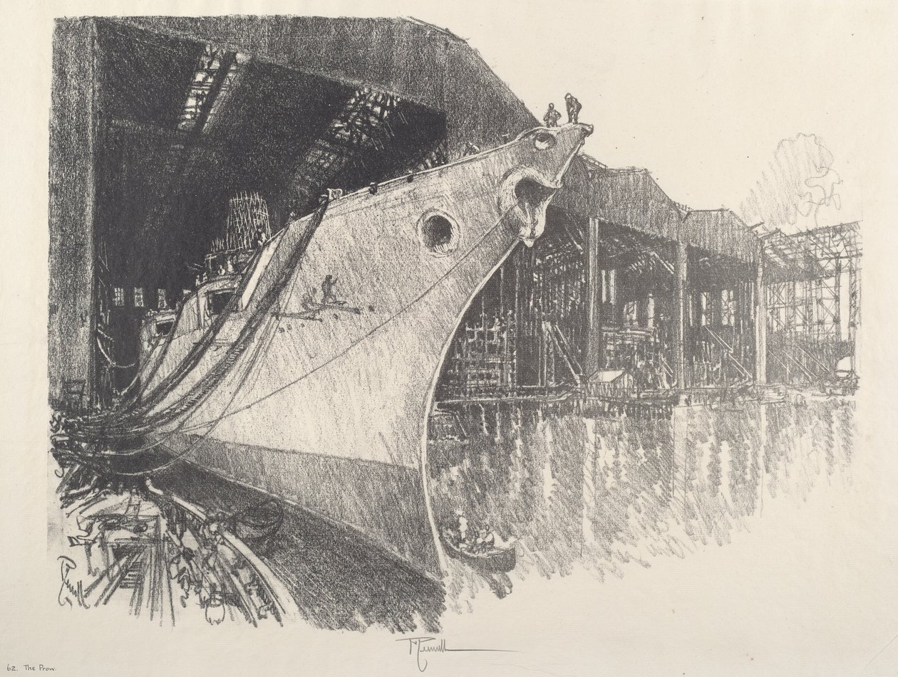 Příď, 1917. od Joseph Pennell