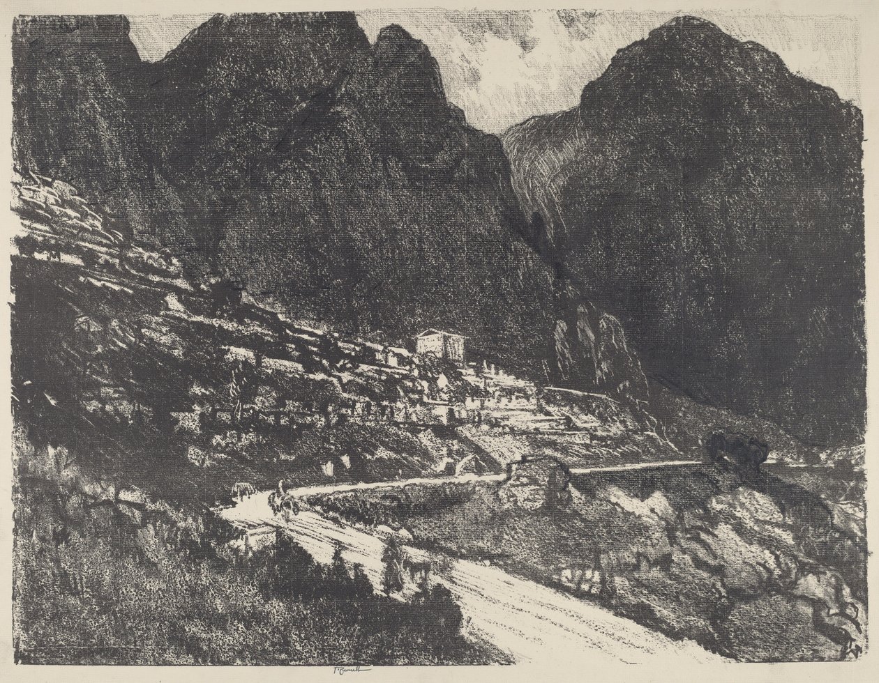 The Shining Rocks, Delphi, 1913. od Joseph Pennell