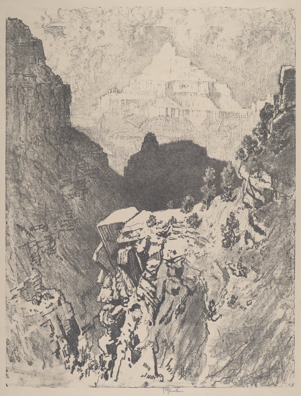 Chrám, 1912. od Joseph Pennell