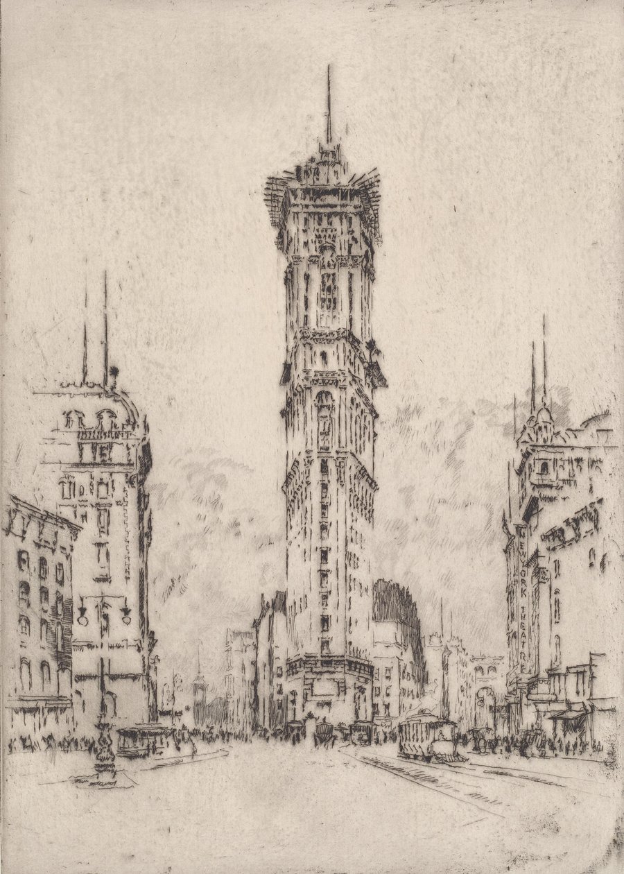 The Times Building, 1904. od Joseph Pennell