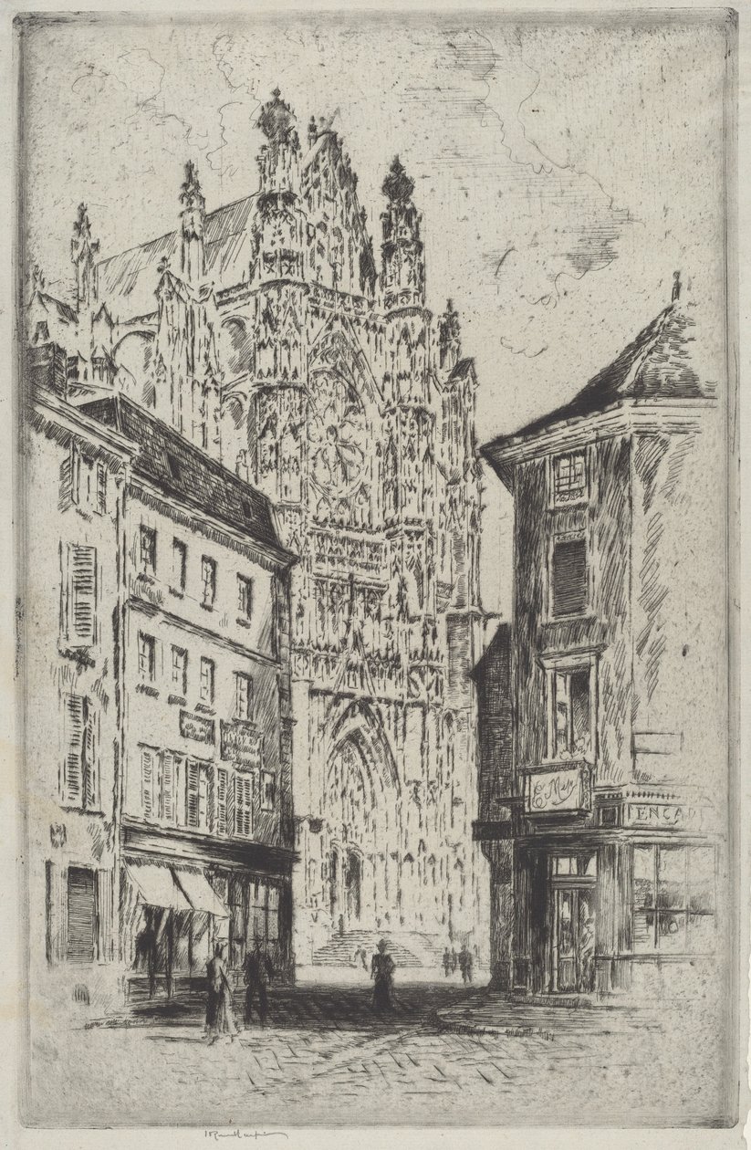 Příčná loď, Beauvais od Joseph Pennell