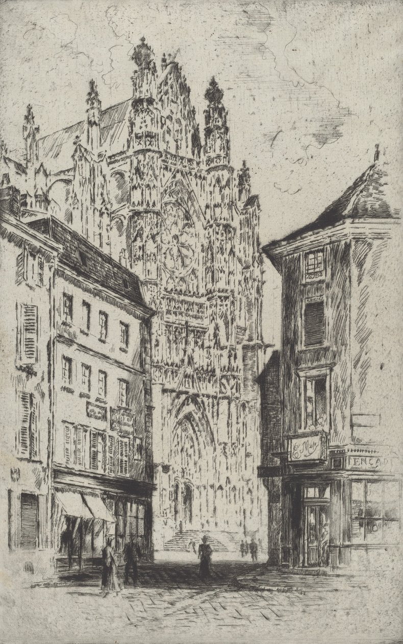 Příčná loď, Beauvais, 1907. od Joseph Pennell