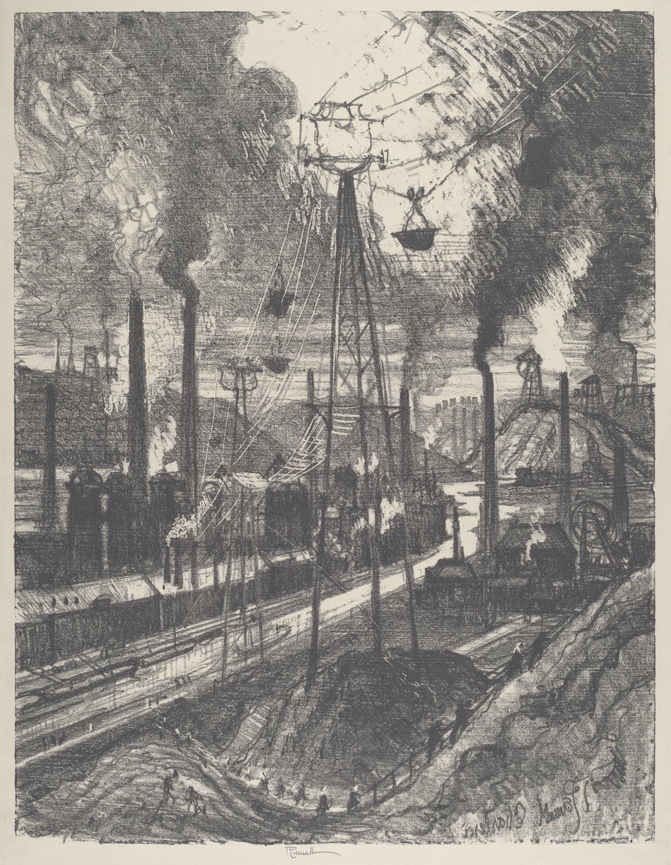 The Travellers, Charleroi, 1911. od Joseph Pennell