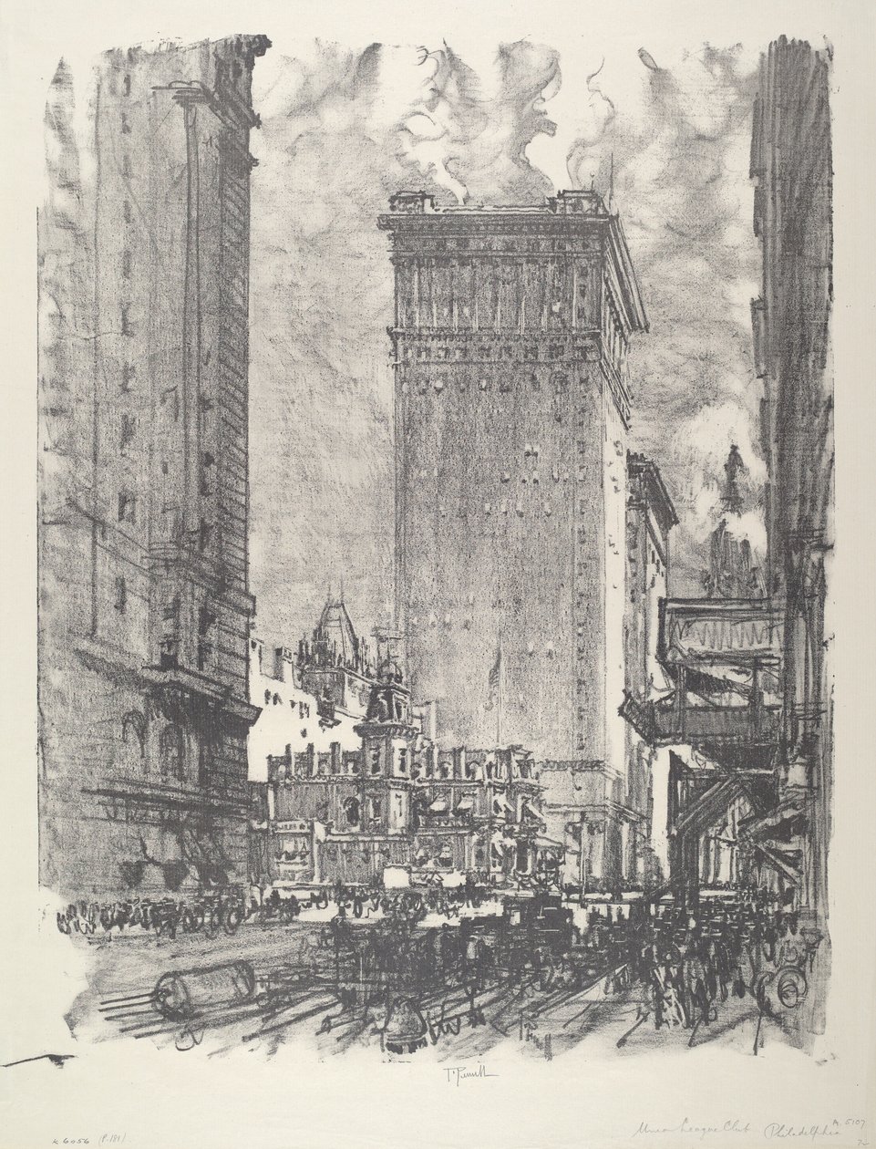 Union League, 1912. od Joseph Pennell