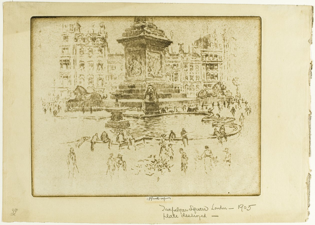 Trafalgarské náměstí od Joseph Pennell
