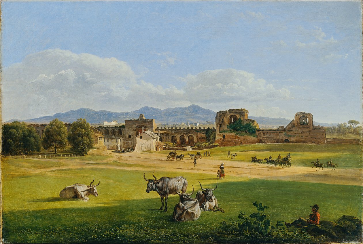 Porta San Giovanni proti Frascati od Joseph Rebell