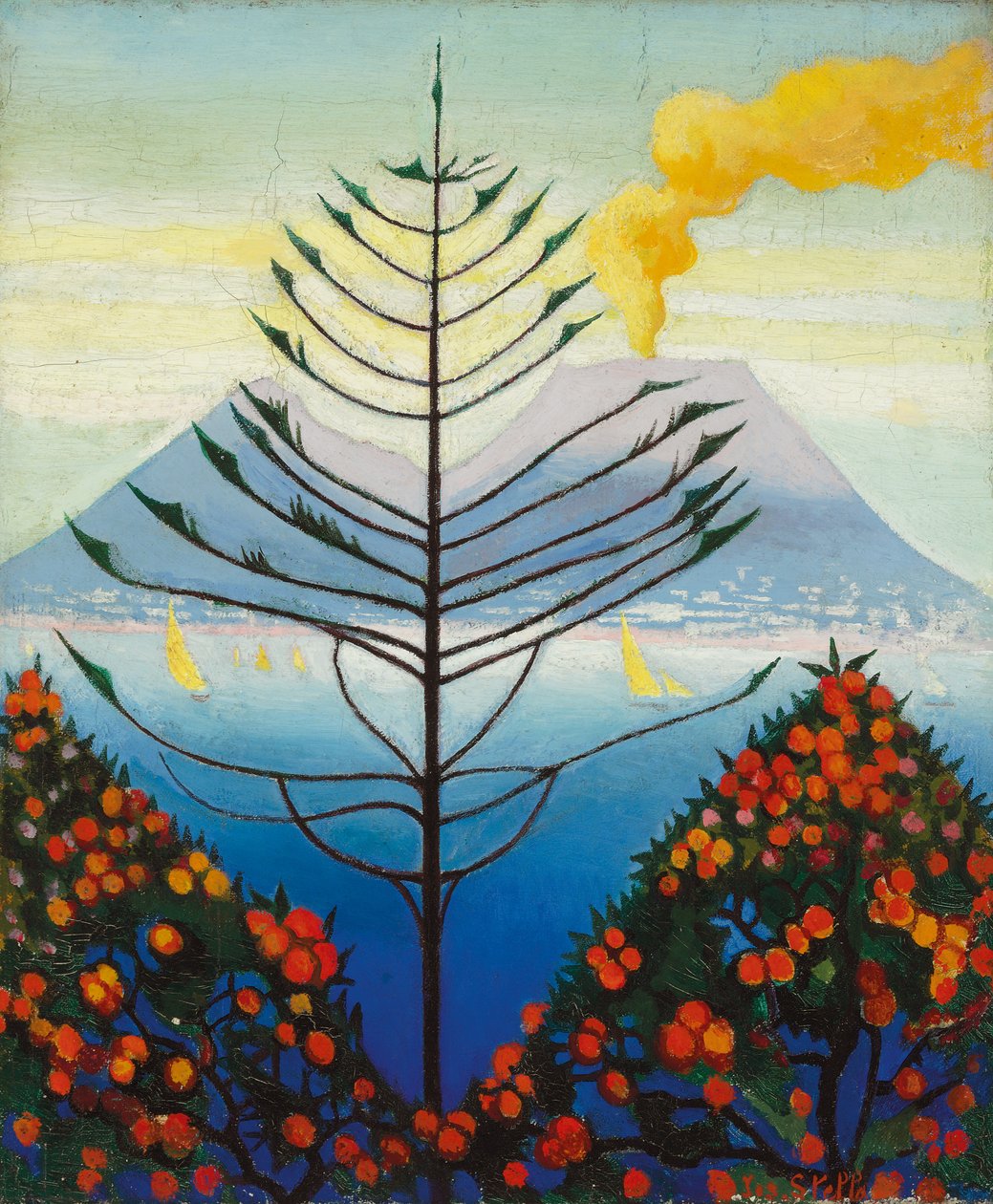 Capri (olej na plátně) od Joseph Stella